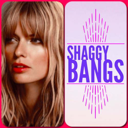2015 is the year of bangs, so check out the newest bang style, shaggy bangs.  Celebrities all across the planet are sporting this...  