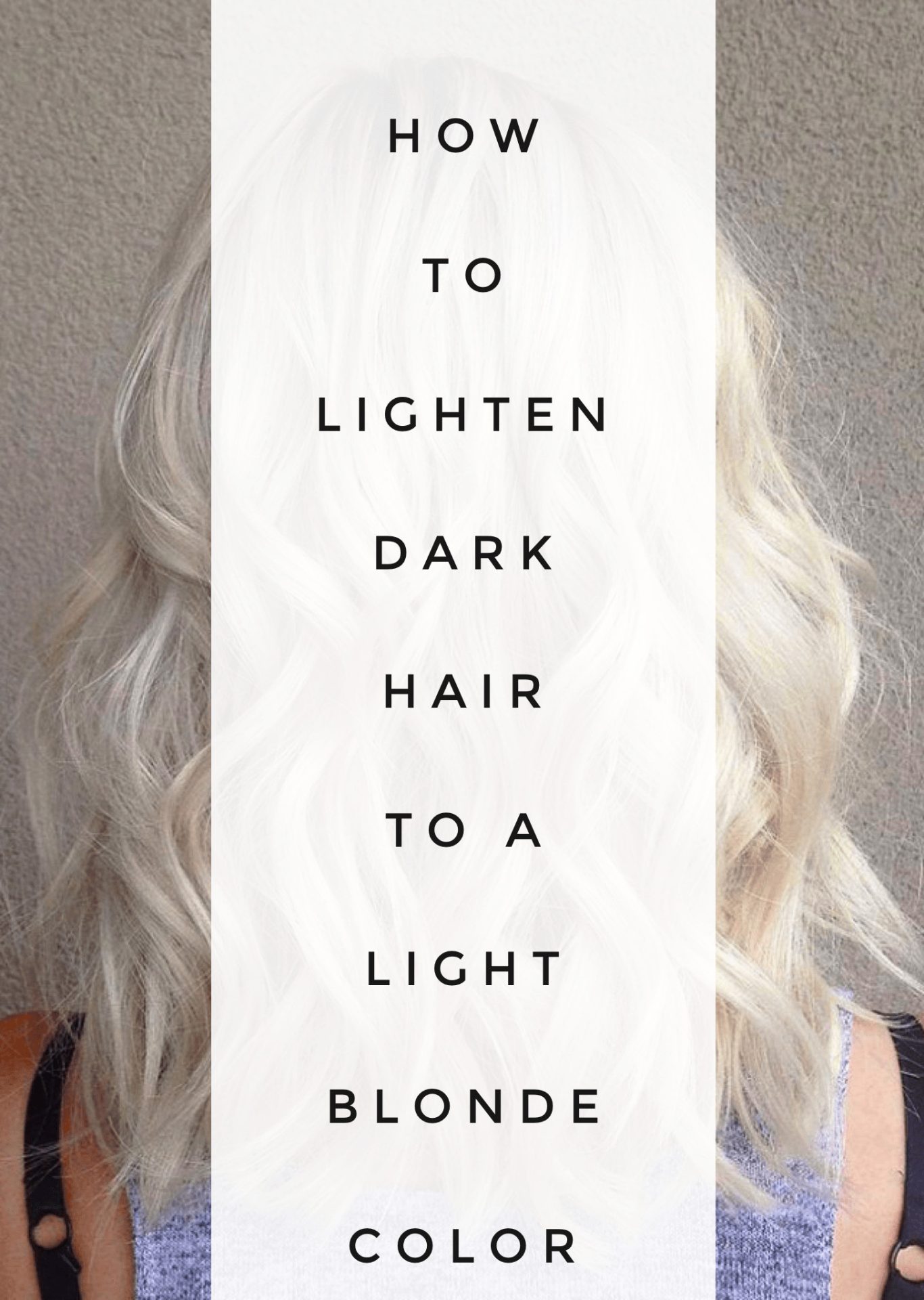 The question I am asked the most often is how to lighten dark hair to a light blonde color? Let me take you through the steps...