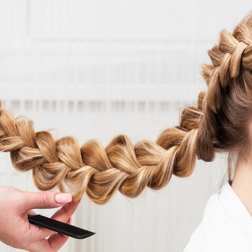 Beautiful plaited hair.